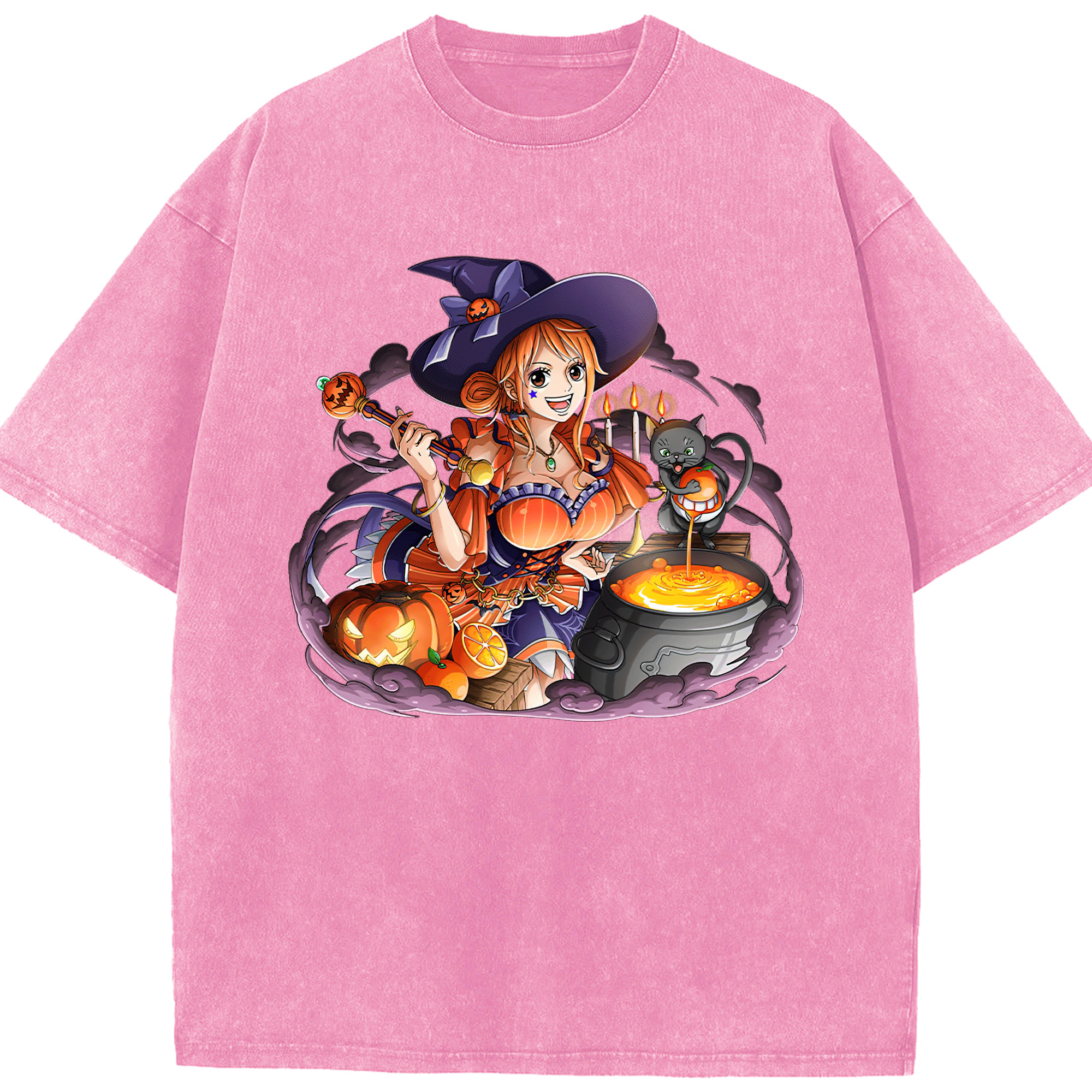 ワンピース ナミ ONE PIECE Nami 綿100% ヴィンテージ風 半袖Tシャツ（フロントプリント）